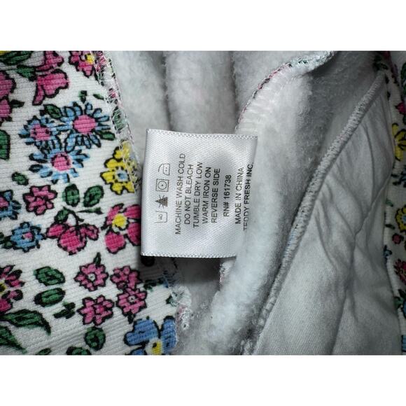 TEDDY FRESH Grandma Floral Print Pull Over Hoodie Unisex Oversized Sz XS - Picture 9 of 10